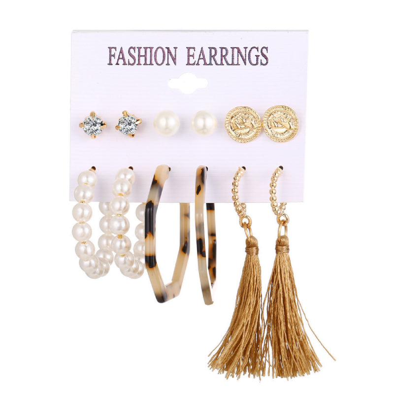 Female Hot Earrings Women Hoops Drop Earrings Sets