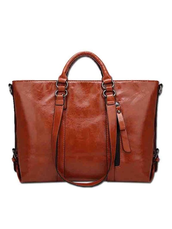 Women High Capacity PU Leather Messenger Bag Socialite Handbag