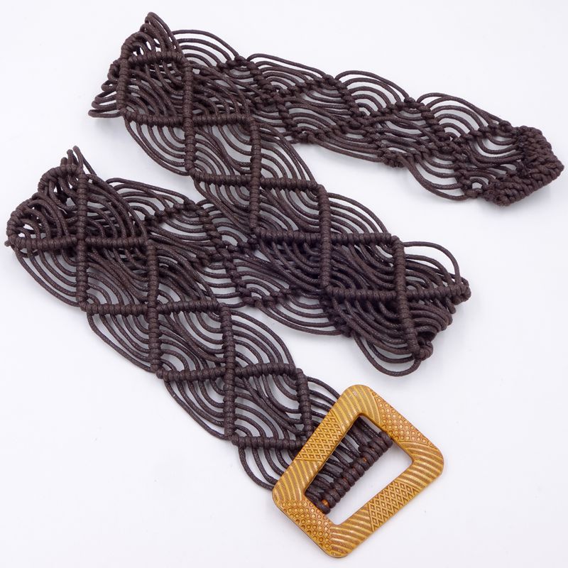 Women Fashion Dress Belt Knitted Bohemia Belt