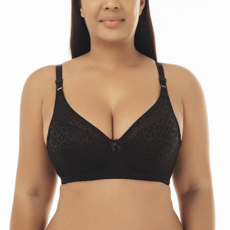 Womens Full Figure Plus Size MagicLift Original Wirefree Support Fashion Plus Size Bra - CHALIER