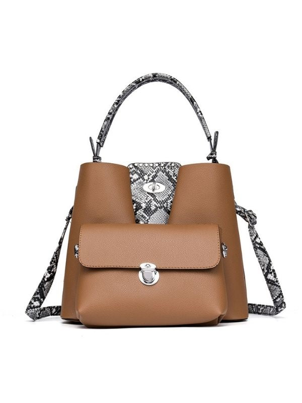 Women Serpentine PU Shoulder Bag