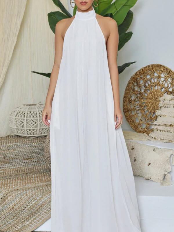 Women Casual Chiffon Loose Backless Jumpsuits - CHALIER