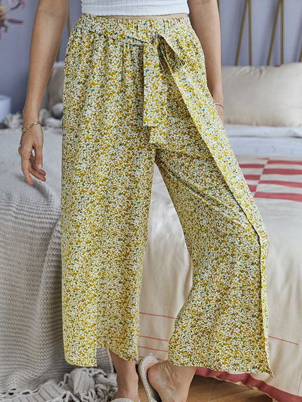 Women's Hot Loose Pants Flowers Casual Long Pants
