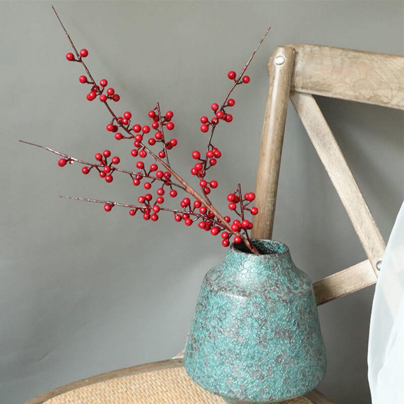 Artificial Holly Artistic Fake Holly Branches For Home Office Art Decoration - CHALIER