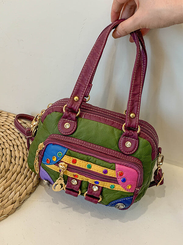 Women Stitch Shoulder Handbag