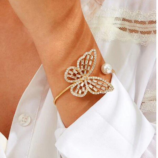 Female Fashionable Bracelets Woman Butterfly Design Gold Jewelry