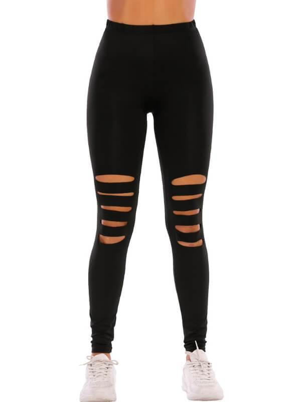 Women Hollow Out Fitness Activewear Leggings - CHALIER