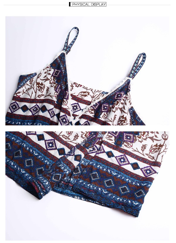 Women's Fashion Jumpsuit Bohemia Suspender Pant