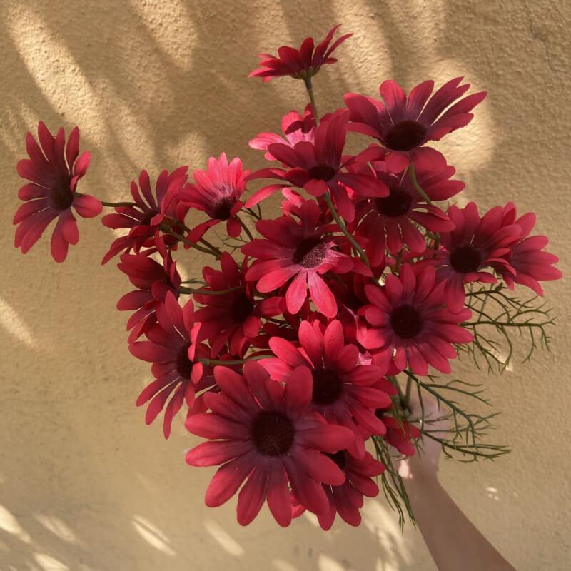 Artificial Silk Flowers Artificial Daisy Fake Wild Chrysanthemum Bouquet For Living Room Decoration Furnishings - CHALIER