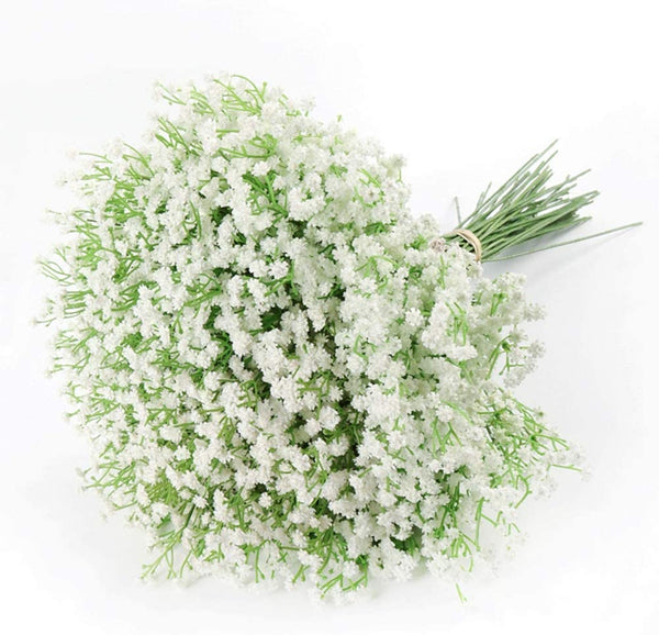Artificial Baby Breath Gypsophila Flowers Bouquets 15 pcs Real Touch Flowers for Wedding Party DIY Wreath Floral Arrangement Home Decoration