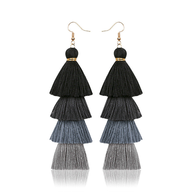 Female Bohemia Earrings Women Fashion Tassels Drop Earrings