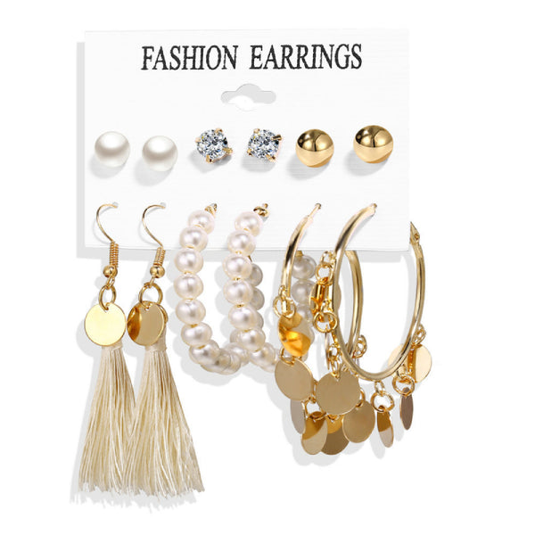 Female Hot Earrings Women Hoops Drop Earrings Sets