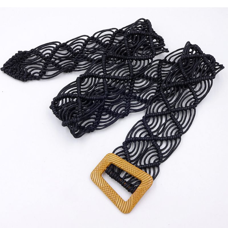 Women Fashion Dress Belt Knitted Bohemia Belt