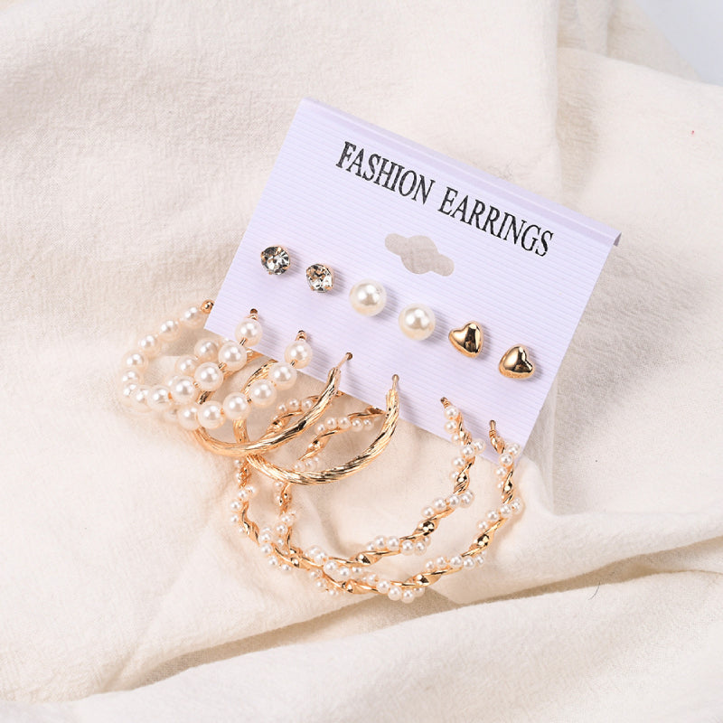 Female Hot Earrings Gold Hoops Drop Earrings Sets