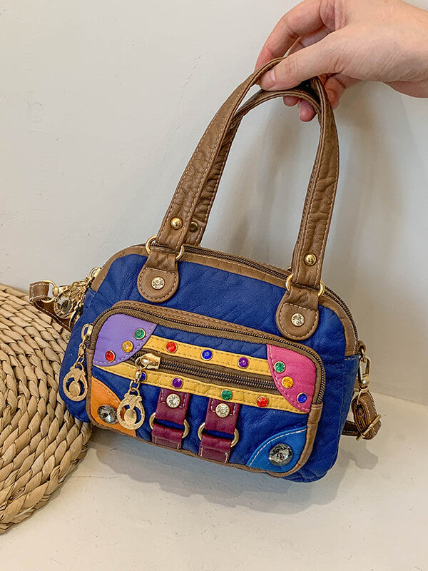 Women Stitch Shoulder Handbag