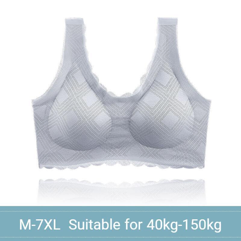 Women Plus Size Push Up Seamless Wirefree Breathable Soft Bra - CHALIER