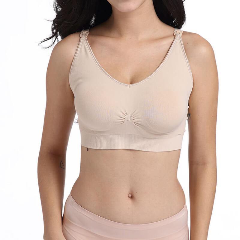 Womens Seamless Sleep Nursing Bra for Breastfeeding Clip Down Maternity Full Coverage Bra - CHALIER