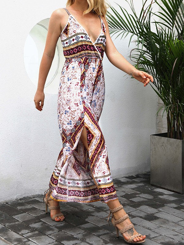 Women's Fashion Jumpsuit Bohemia Suspender Pant