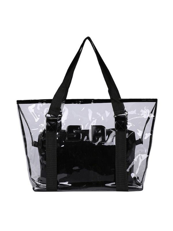 Women's Clear Handbags Solid Letter Daily Simple Shoulder Handbag