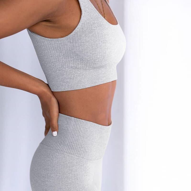 Women Medium Impact Sports Bra Seamless Yoga Workout Bra Running Gym Activewear - CHALIER