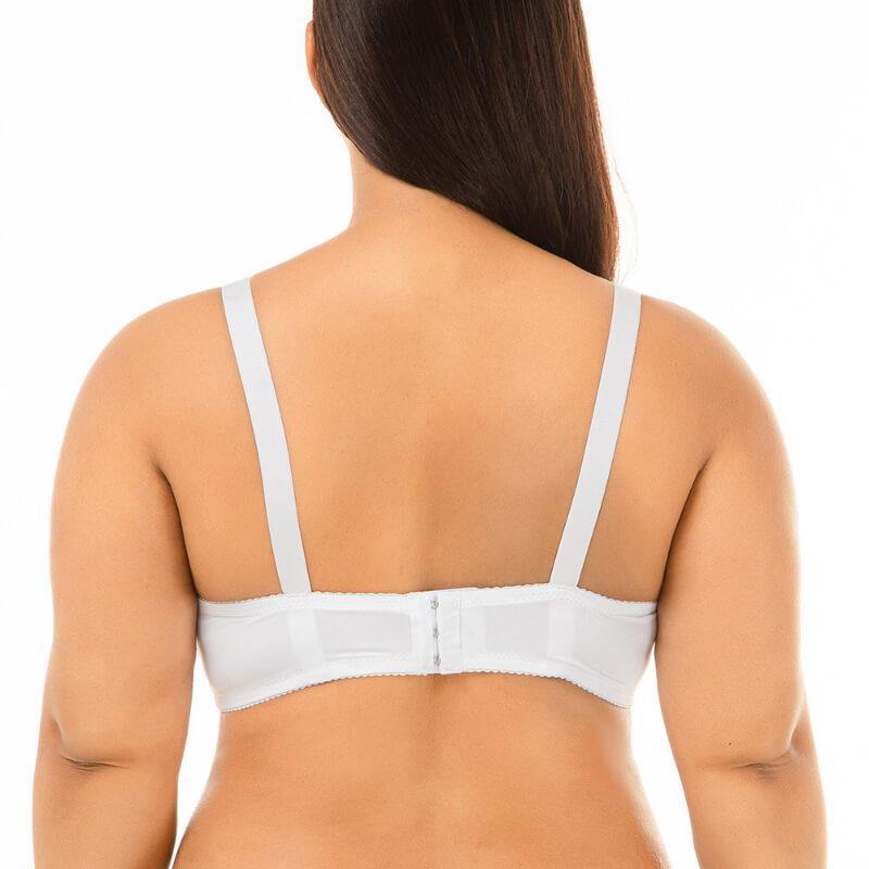 Women Plus Size Bra Push Up Floral Lace Full Coverage Comfort Bra - CHALIER