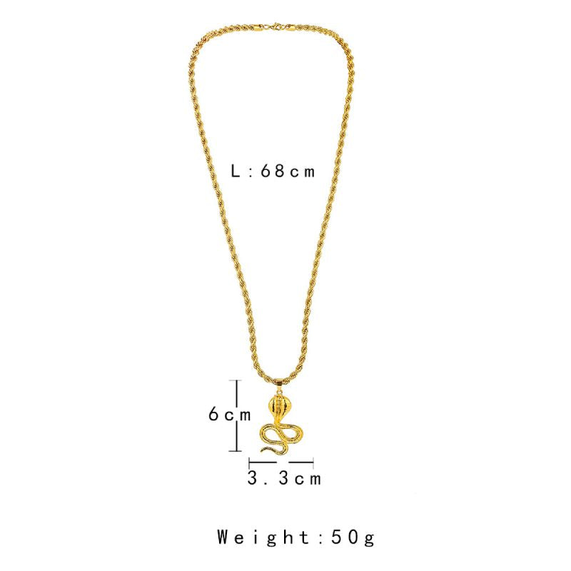Female Long Necklaces Women Gold Choker Snack Design Jewelry