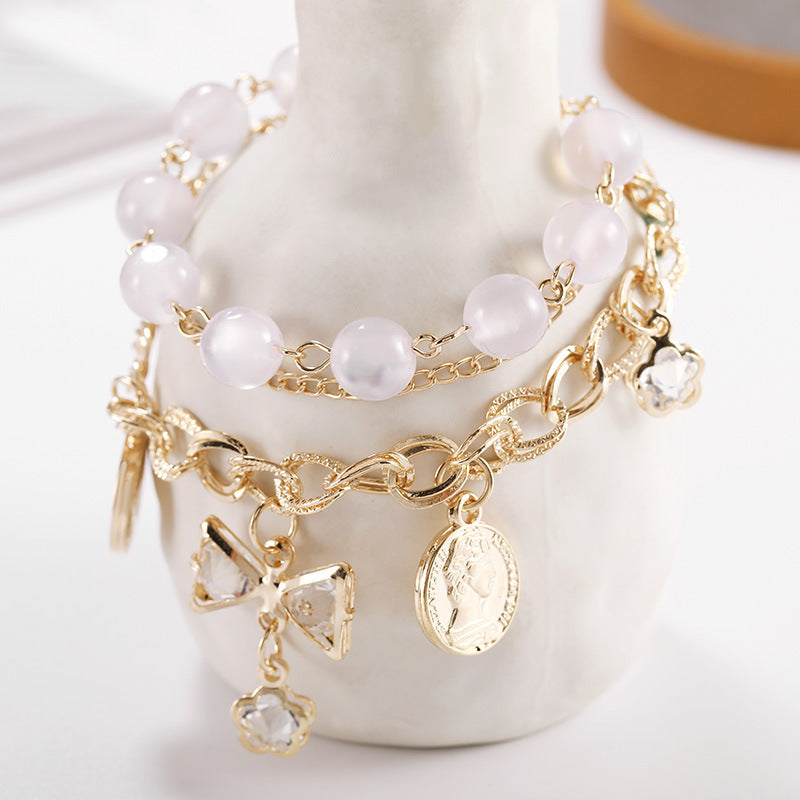 Female Design Bracelets Women Hot Gold Bowknot Jewelry