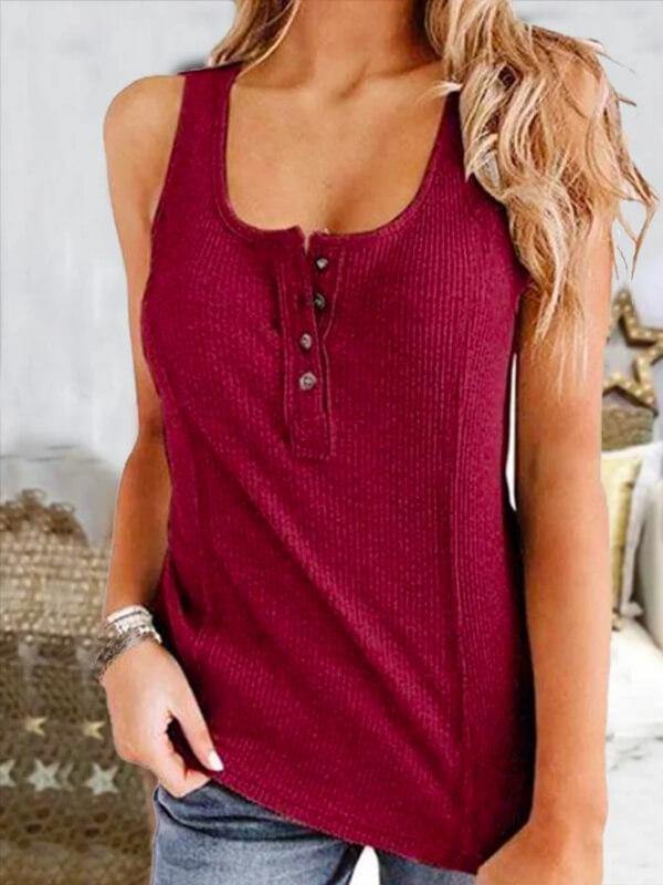Women Casual Tank Sleeveless Holiday Top - CHALIER