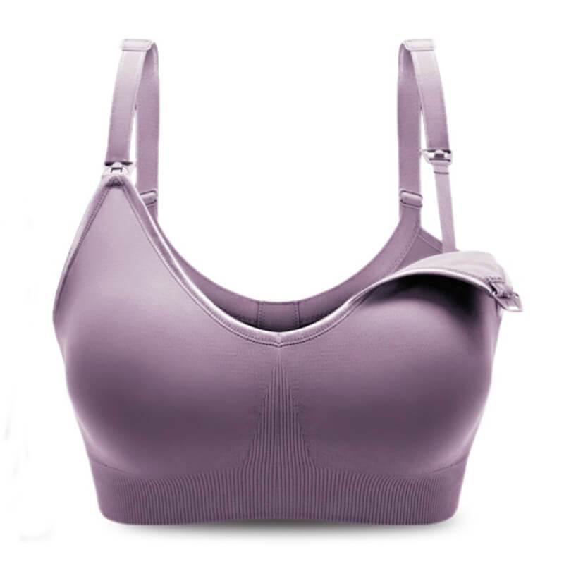 Womens Seamless Maternity Nursing Seamless Bra Wirefree Clip Down Soft Support Bra Pregnancy Sleeping and Breastfeeding - CHALIER