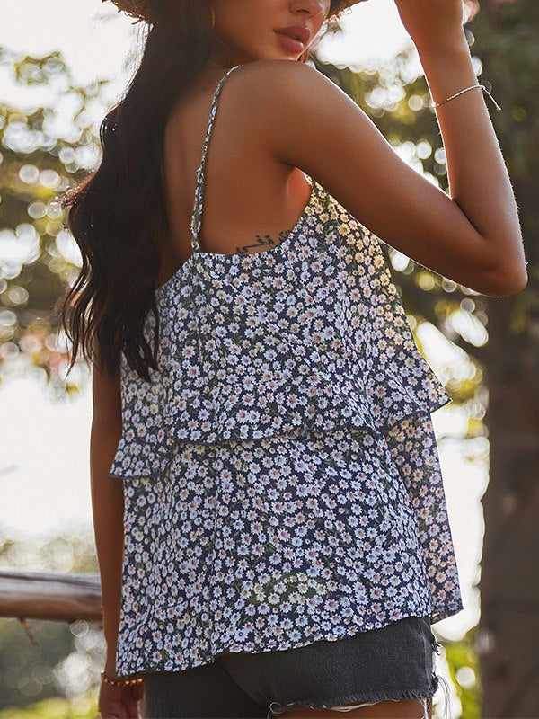 Women's Fashion Top Floral Tank Top