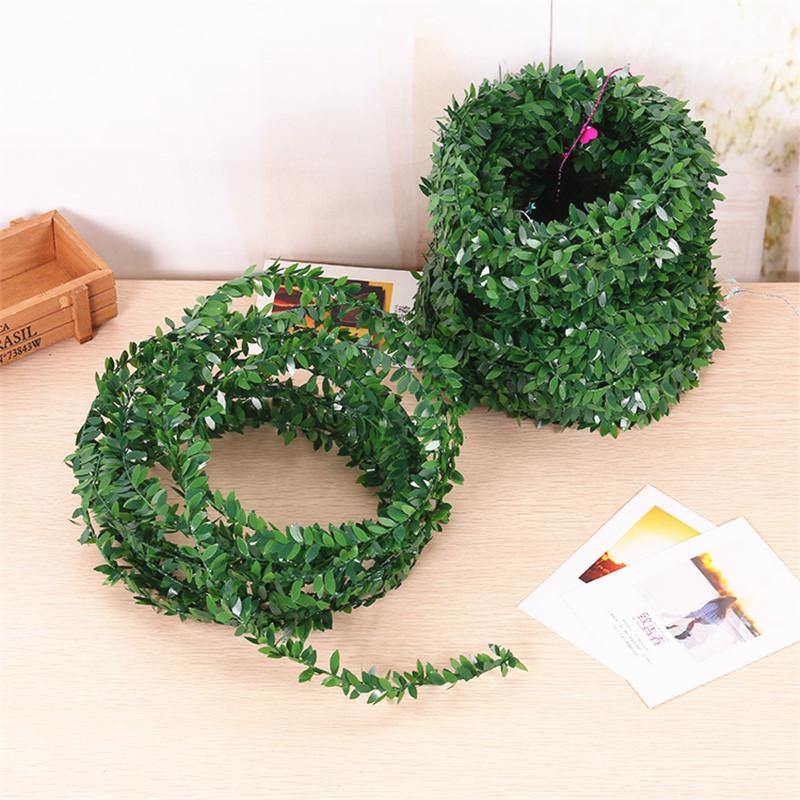 Artificial Leaf Garland Plants Vine Fake Foliage Handmade for Home Decor Wedding Decoration DIY Wreath Silk Flower - CHALIER