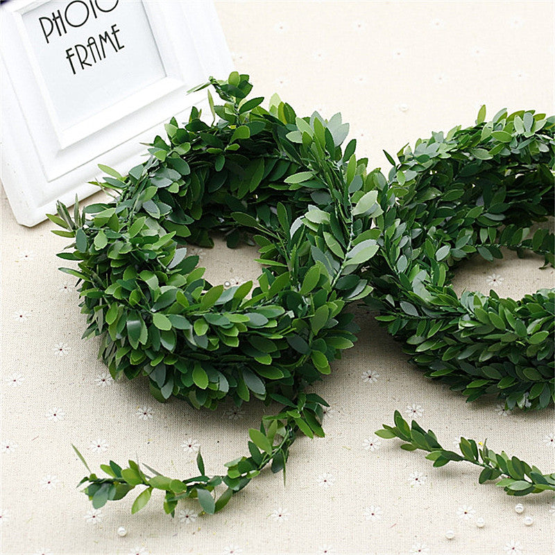 Artificial Leaf Garland Plants Vine Fake Foliage Handmade for Home Decor Wedding Decoration DIY Wreath Silk Flower - CHALIER