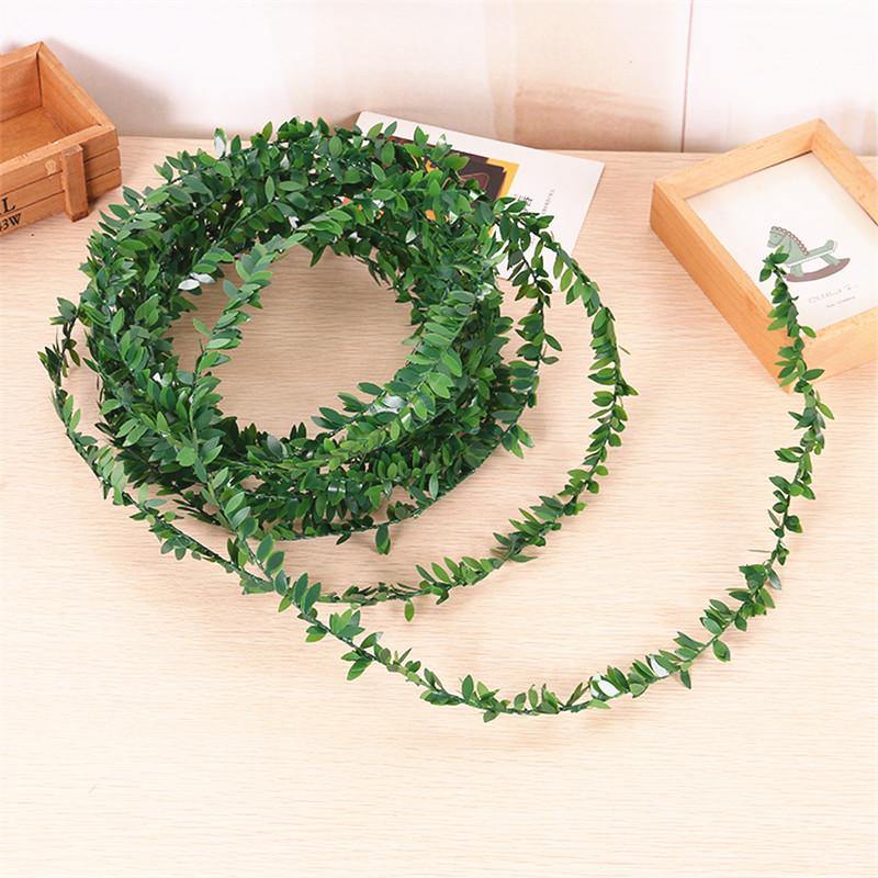 Artificial Leaf Garland Plants Vine Fake Foliage Handmade for Home Decor Wedding Decoration DIY Wreath Silk Flower - CHALIER