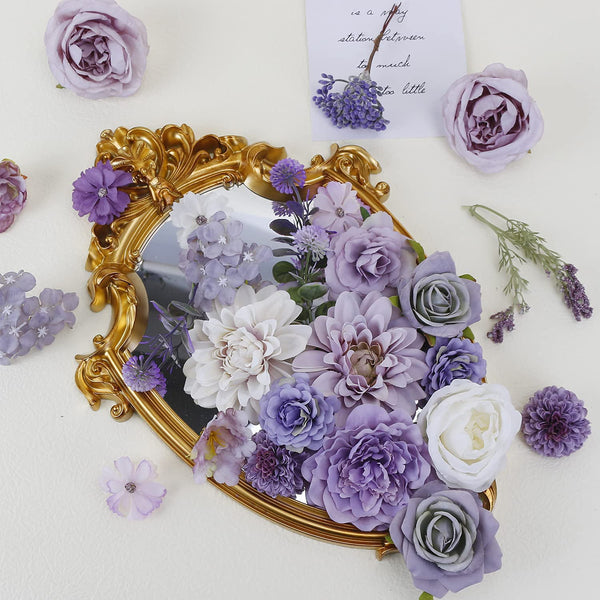 Artificial-Flowers-Combo-Box-Flowers-for-DIY-Centerpieces-Arrangements-Wedding-Bridal-Bouquet-Candle-Holder-Baby-Shower-Flower-Strips-Home-Decor-Purple