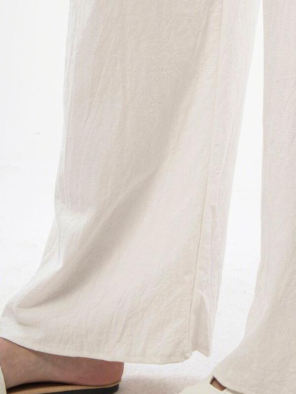 Chalier Plus Size V Neck Solid Sleeveless Beach Resort Jumpsuits Rompers - CHALIER