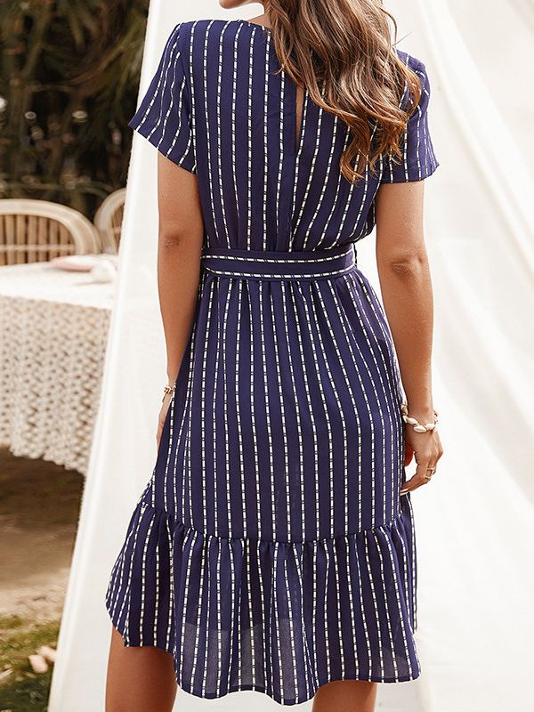 Women's Fashion Dress Hot V Neck Fringe Skirt