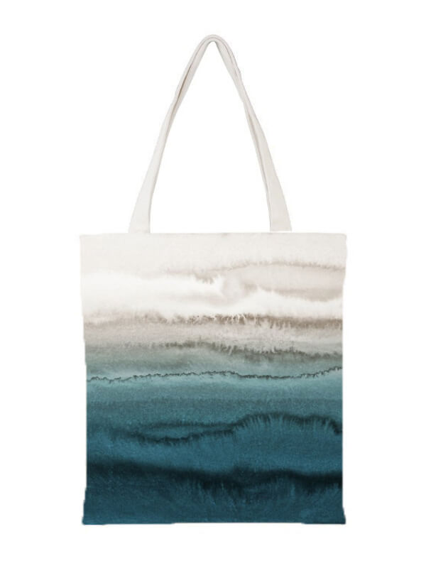 Canvas Landscape Printed Handbag