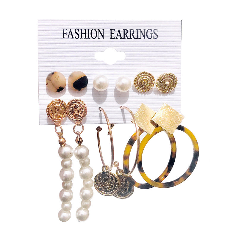 Female Hot Earrings Women Hoops Drop Earrings 12PCS Sets