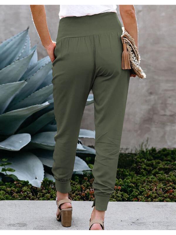 Chalier Pocketed Cotton Solid Casual Joggers - CHALIER