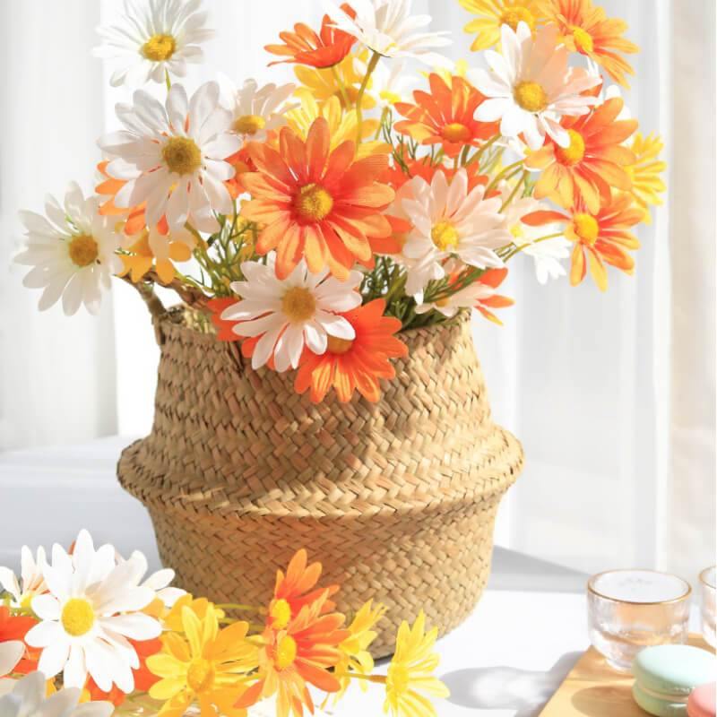 Artificial Silk Flowers Artificial Daisy Fake Wild Chrysanthemum Bouquet For Living Room Decoration Furnishings - CHALIER