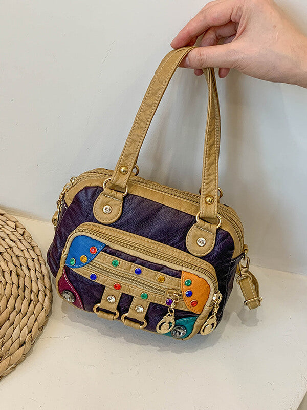 Women Stitch Shoulder Handbag