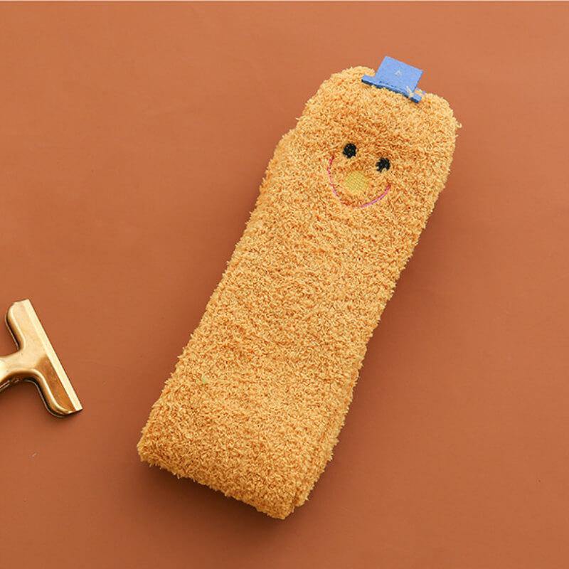 Womens Cozy Slipper Thick Socks Winter Soft Warm Fuzzy Stocking Leg Warm Socks Knee High - CHALIER