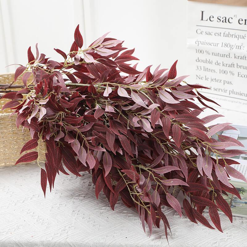 Artificial Willow Bouquet Fake Leaves Fake Plants For Home Christmas Wedding Decoration - CHALIER