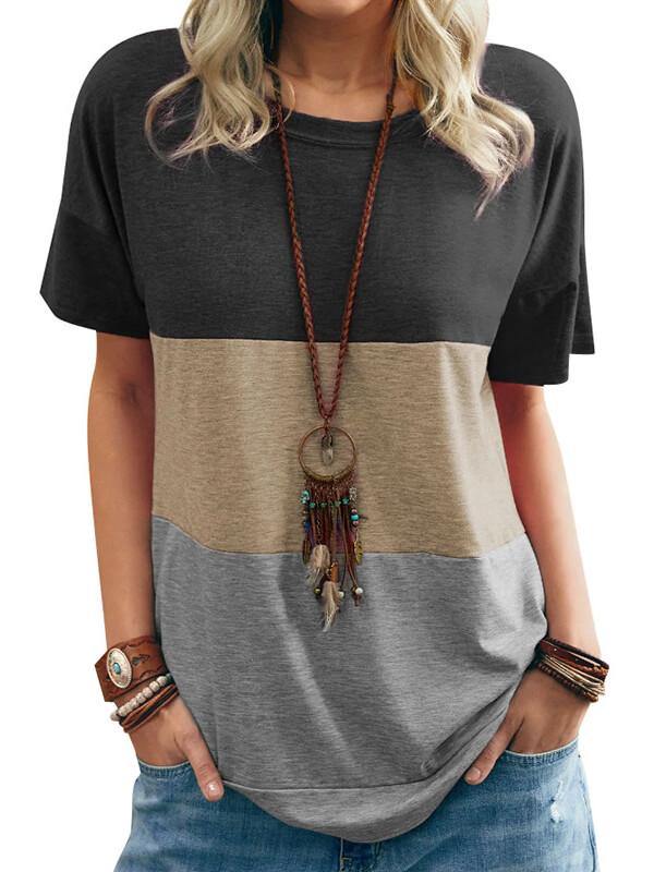 Cotton Causal Short Sleeve T-Shirt&Tops - CHALIER