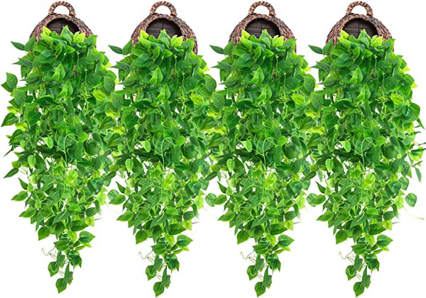 3.6ft Artificial Plants Fake Ivy Vines Hanging Wall Plants Fake Ivy Green Leaves Room Decor Indoor Outdoor Decorations