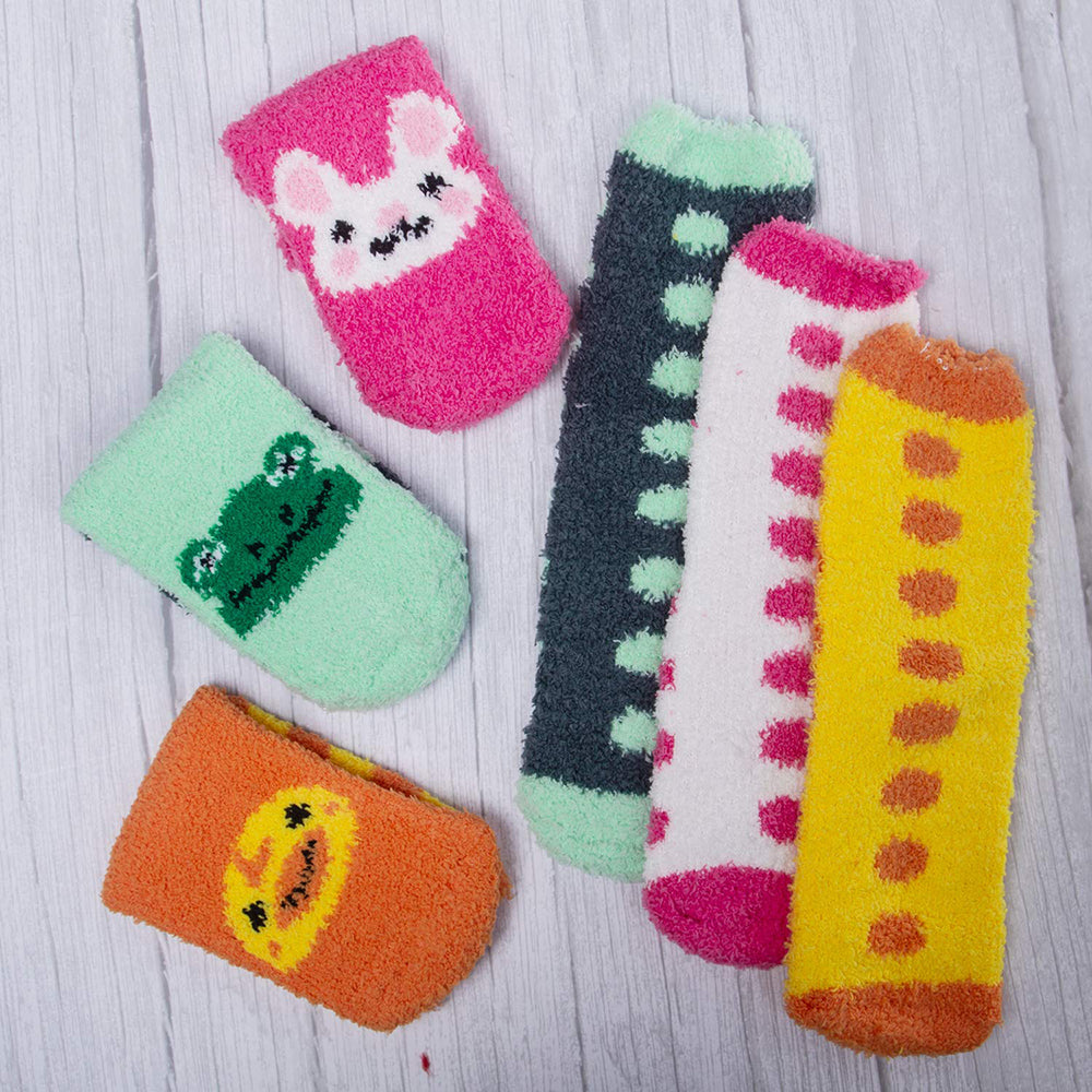 Womens Fuzzy Socks Winter Warm Cozy Fluffy Soft Slipper Socks Gifts 6 Pairs