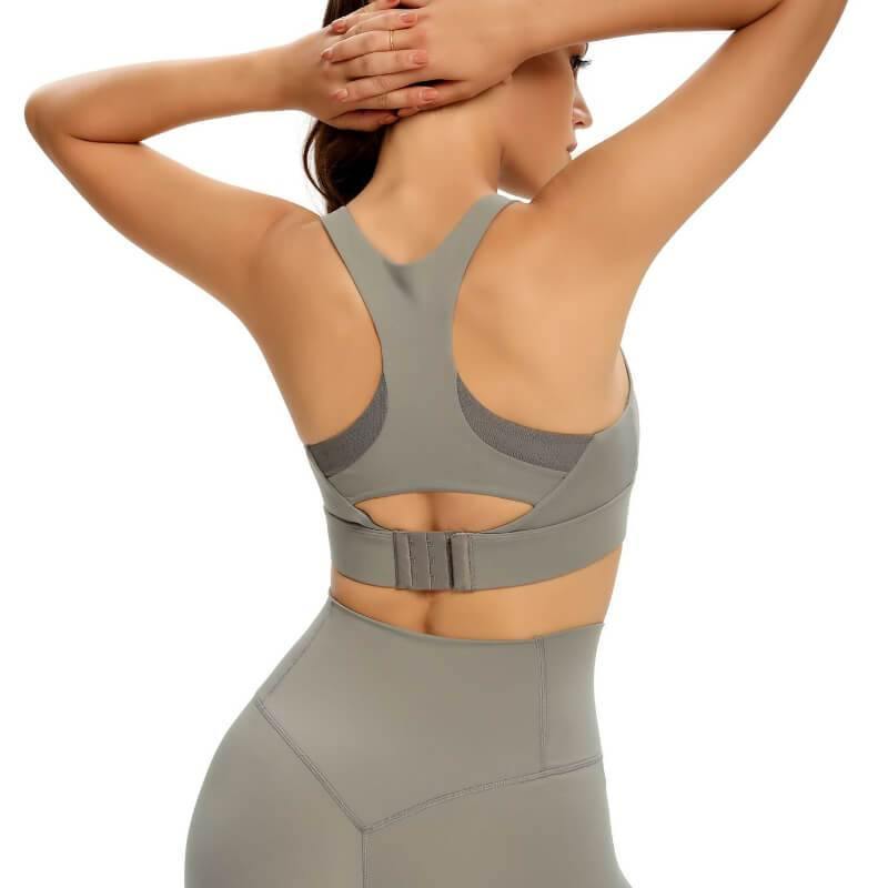 Womens Sports Bra Wireless Bra Racerback Removable Pads Workout Active Yoga Sports Bra - CHALIER