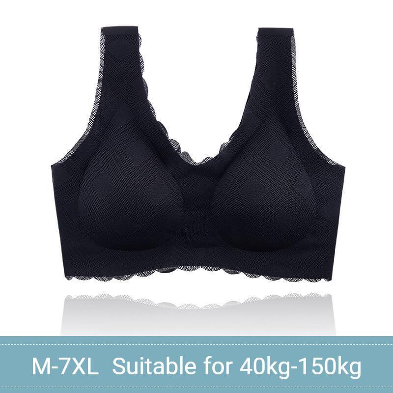 Women Plus Size Push Up Seamless Wirefree Breathable Soft Bra - CHALIER