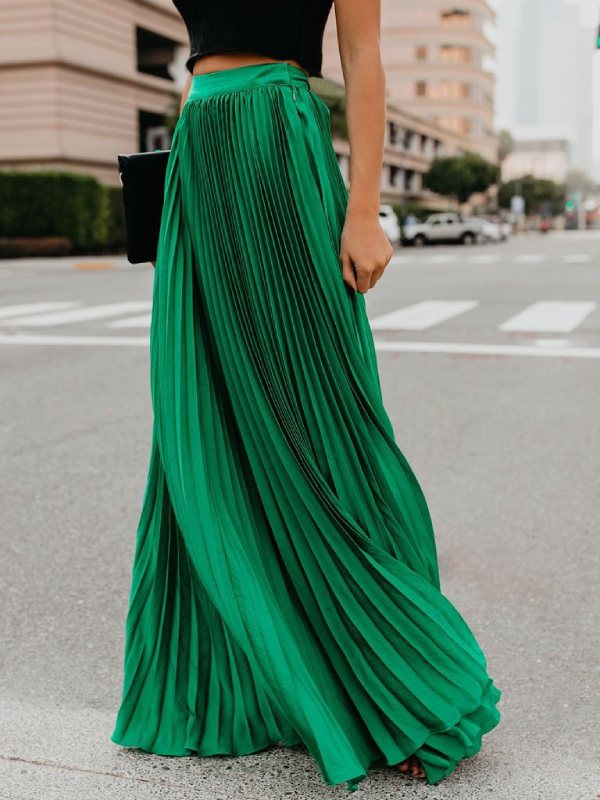 Women's Pleated Skirt Retro Fashion Skirt