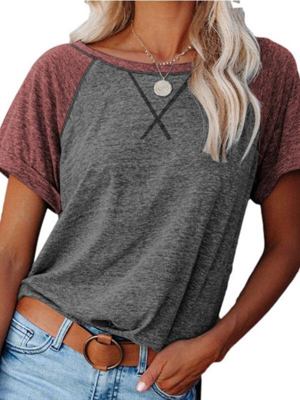 Ladies Short Sleeve Cotton-Blend Shirts & Tops - CHALIER